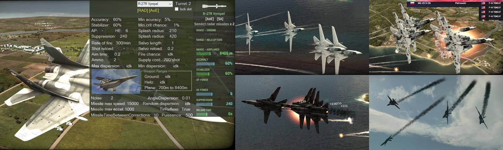 Polish MiG-29 destroys 4x Tomcat with Splash Damage
